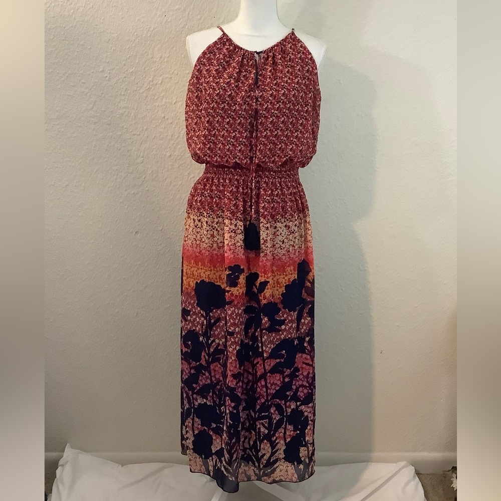 Enfocus Petite floral Maxi dress  sleeveless Sz 12P
